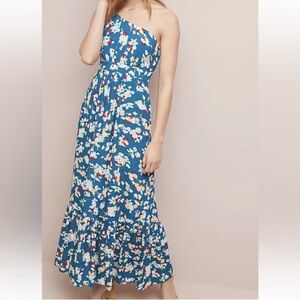 Anthropologie Bouquet One-Shoulder Dress